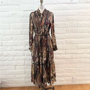 Zara Boho Metallic Dress